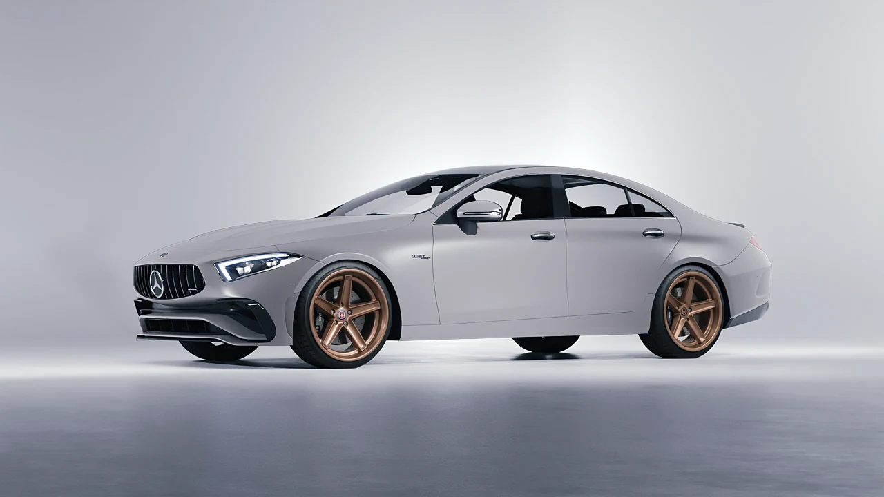 Mercedes-Benz CLS Class AMG 2022 on HRE Performance Wheels Tusk forged wheels, front three-quarter view