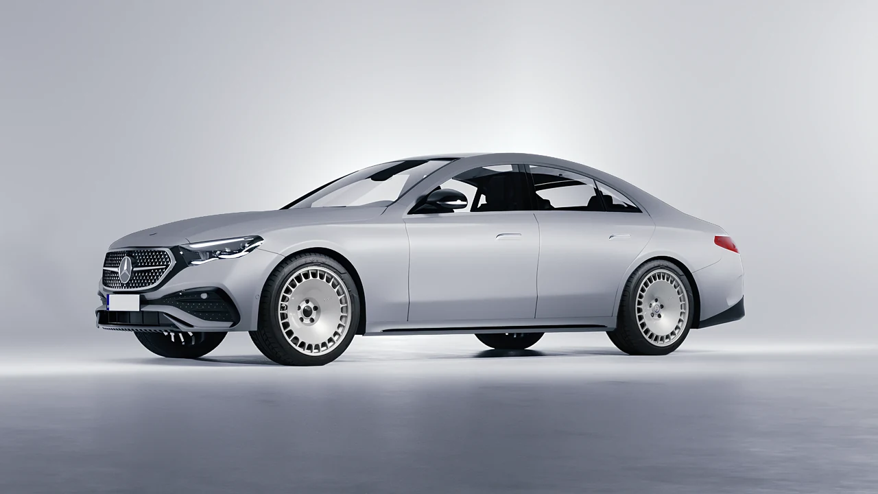 Mercedes-Benz E-Class AMG Line 2023 on HRE Performance Wheels 935M forged wheels, front three-quarter view