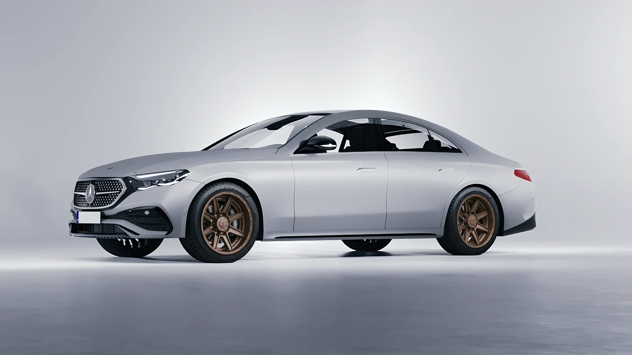 Mercedes-Benz E-Class AMG Line 2023 on HRE Performance Wheels HD188 forged wheels, front three-quarter view