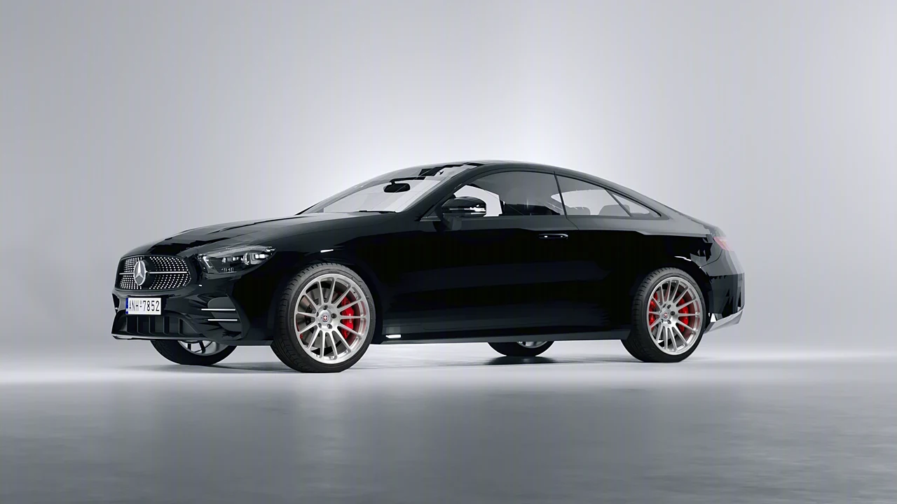 Mercedes-Benz E-Class Coupe AMG Line 2021 on HRE Performance Wheels 303M forged wheels, front three-quarter view