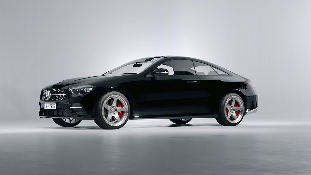 Mercedes-Benz E-Class Coupe AMG Line 2021 on HRE Performance Wheels 305 forged wheels, front three-quarter view