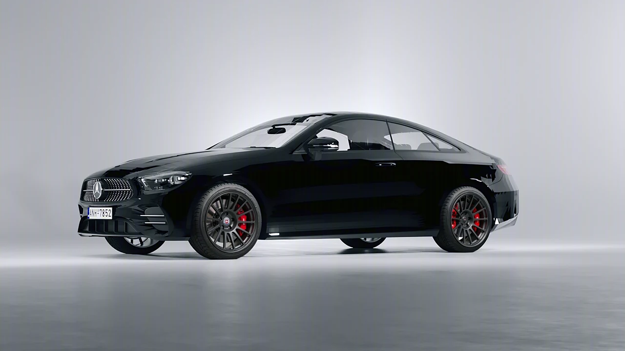 Mercedes-Benz E-Class Coupe AMG Line 2021 on HRE Performance Wheels 313-GT forged wheels, front three-quarter view