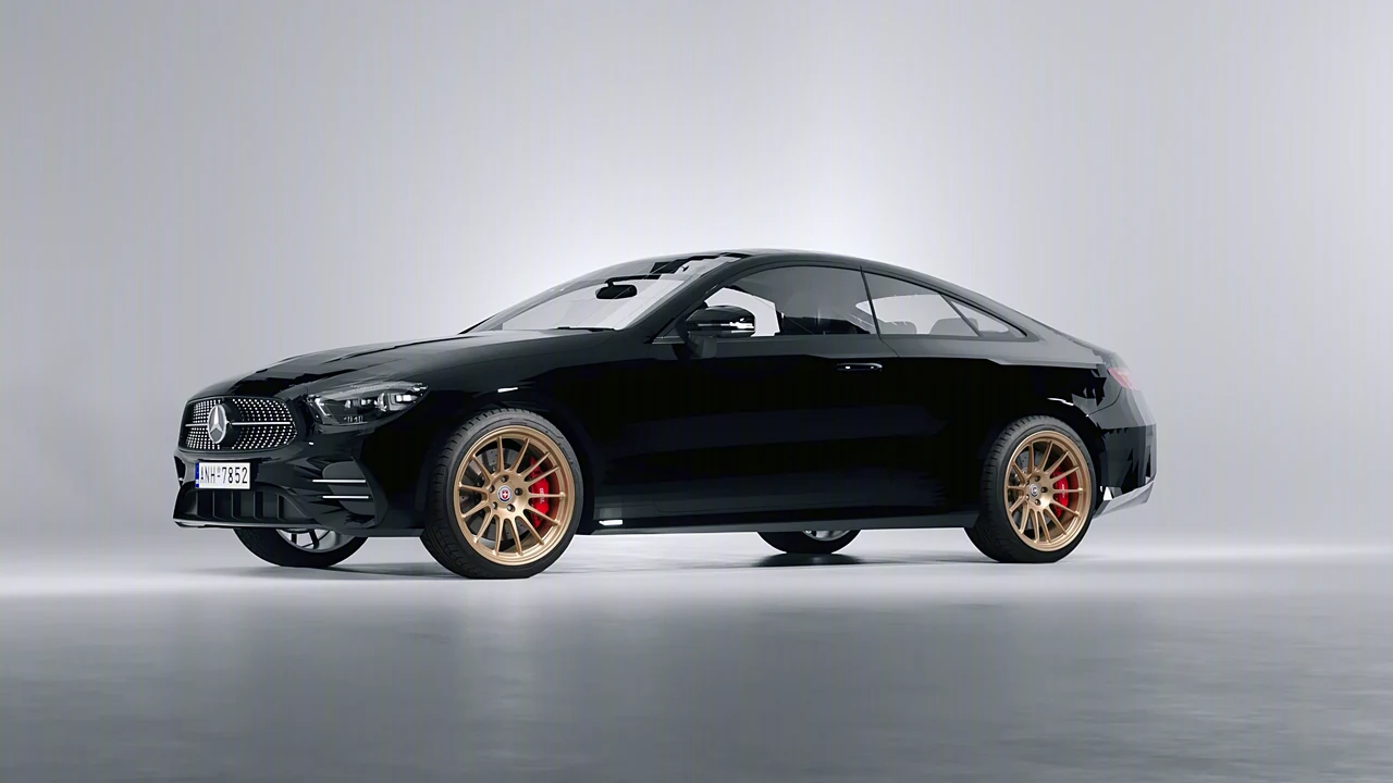 Mercedes-Benz E-Class Coupe AMG Line 2021 on HRE Performance Wheels 313-GTS forged wheels, front three-quarter view