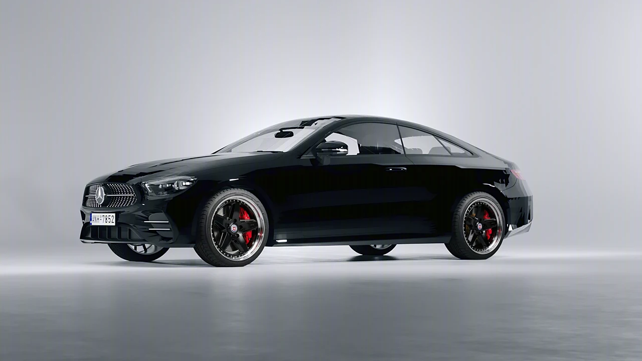 Mercedes-Benz E-Class Coupe AMG Line 2021 on HRE Performance Wheels 517 forged wheels, front three-quarter view