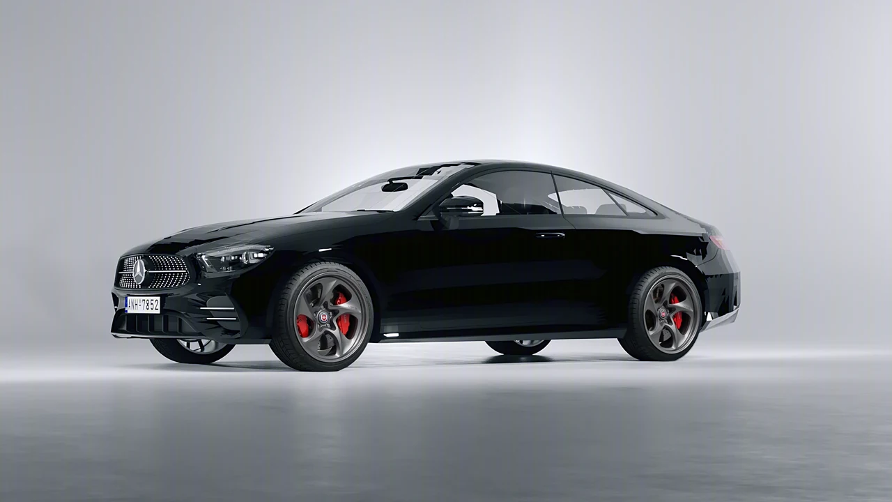 Mercedes-Benz E-Class Coupe AMG Line 2021 on HRE Performance Wheels 522 forged wheels, front three-quarter view