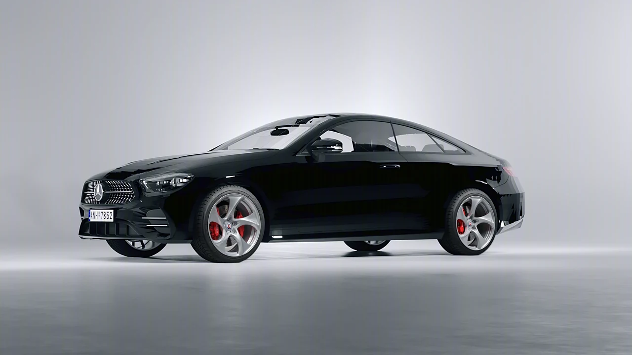 Mercedes-Benz E-Class Coupe AMG Line 2021 on HRE Performance Wheels 522M forged wheels, front three-quarter view