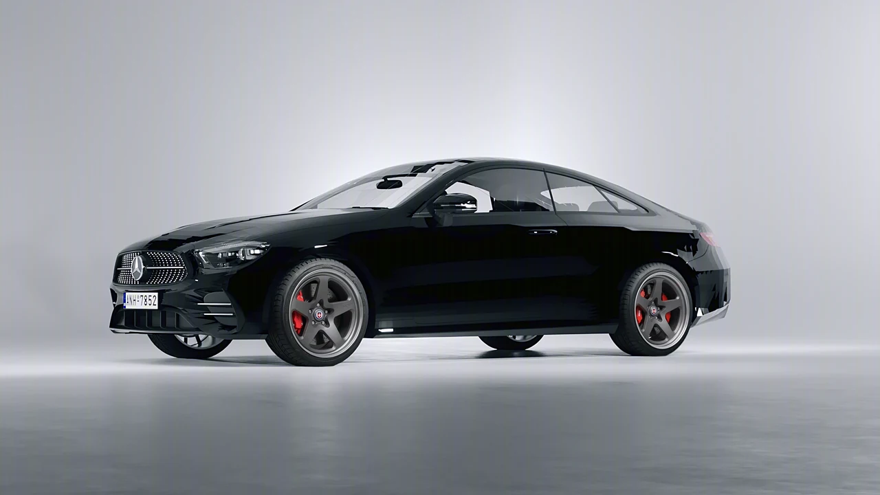 Mercedes-Benz E-Class Coupe AMG Line 2021 on HRE Performance Wheels 527 forged wheels, front three-quarter view