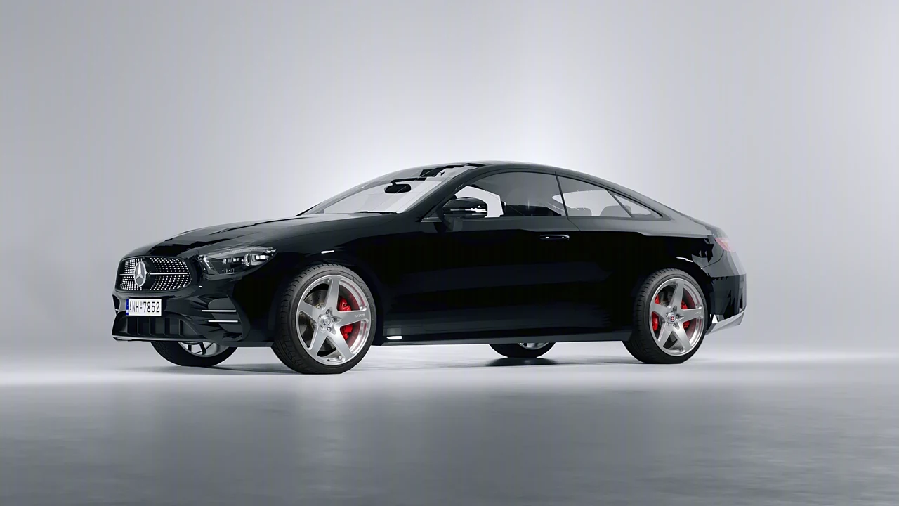 Mercedes-Benz E-Class Coupe AMG Line 2021 on HRE Performance Wheels 527M forged wheels, front three-quarter view