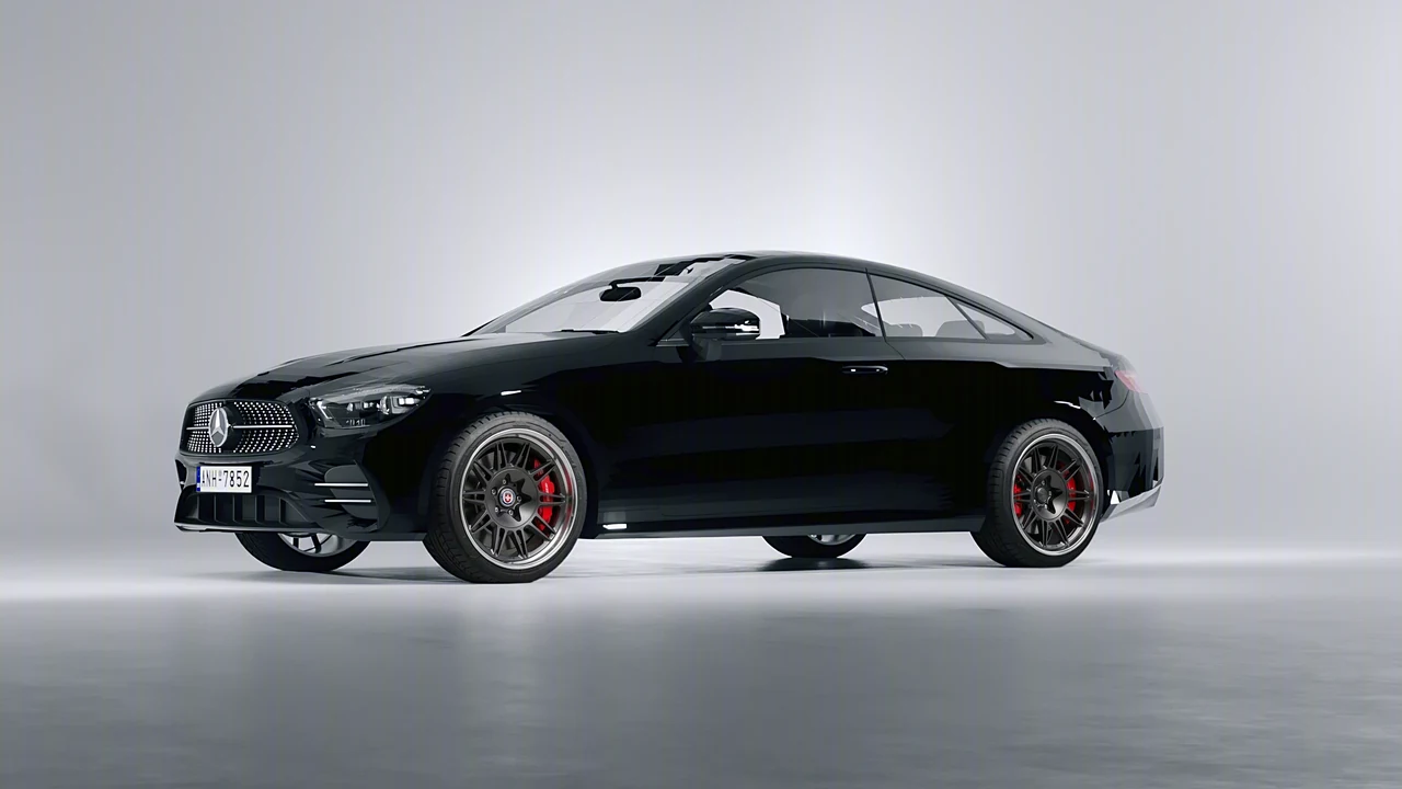 Mercedes-Benz E-Class Coupe AMG Line 2021 on HRE Performance Wheels 528 forged wheels, front three-quarter view
