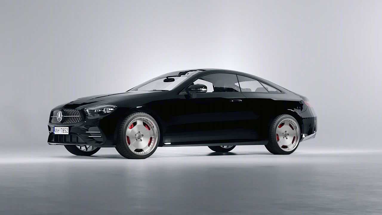 Mercedes-Benz E-Class Coupe AMG Line 2021 on HRE Performance Wheels 544 forged wheels, front three-quarter view