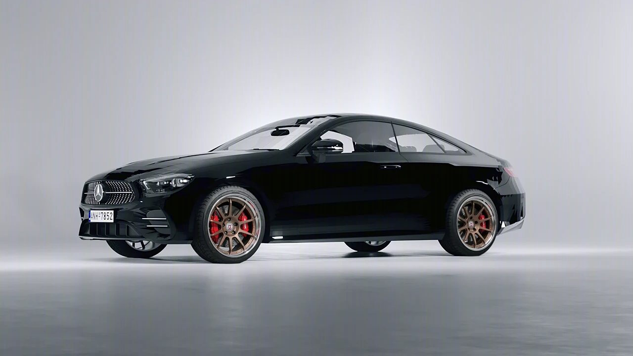 Mercedes-Benz E-Class Coupe AMG Line 2021 on HRE Performance Wheels C103 forged wheels, front three-quarter view