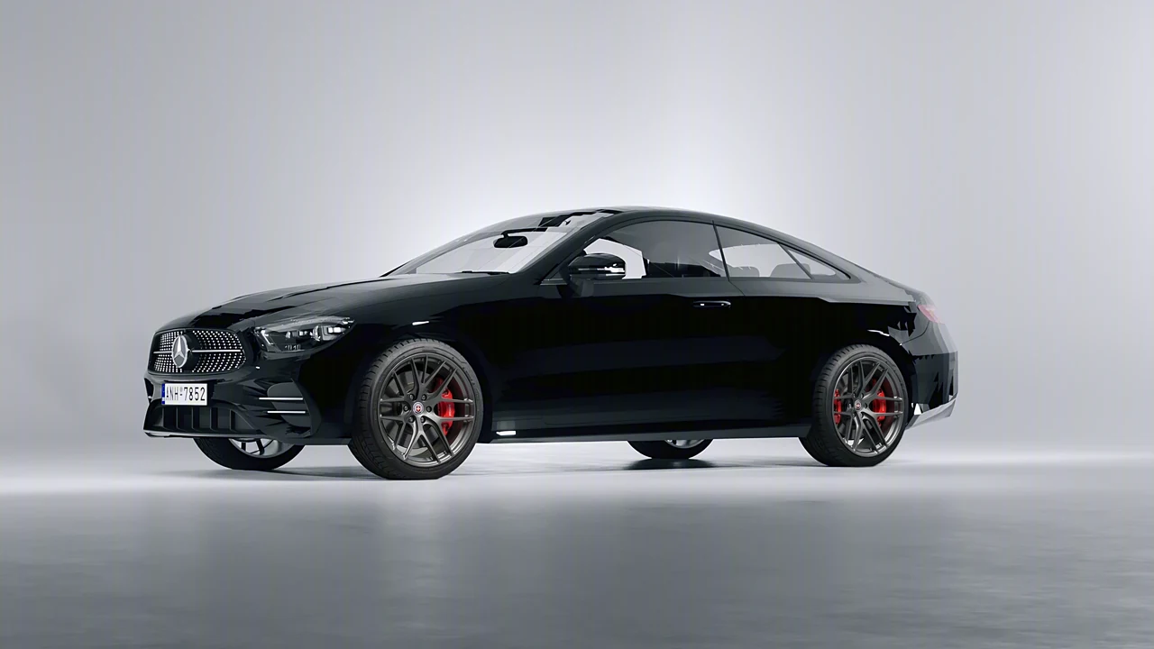 Mercedes-Benz E-Class Coupe AMG Line 2021 on HRE Performance Wheels P161 forged wheels, front three-quarter view