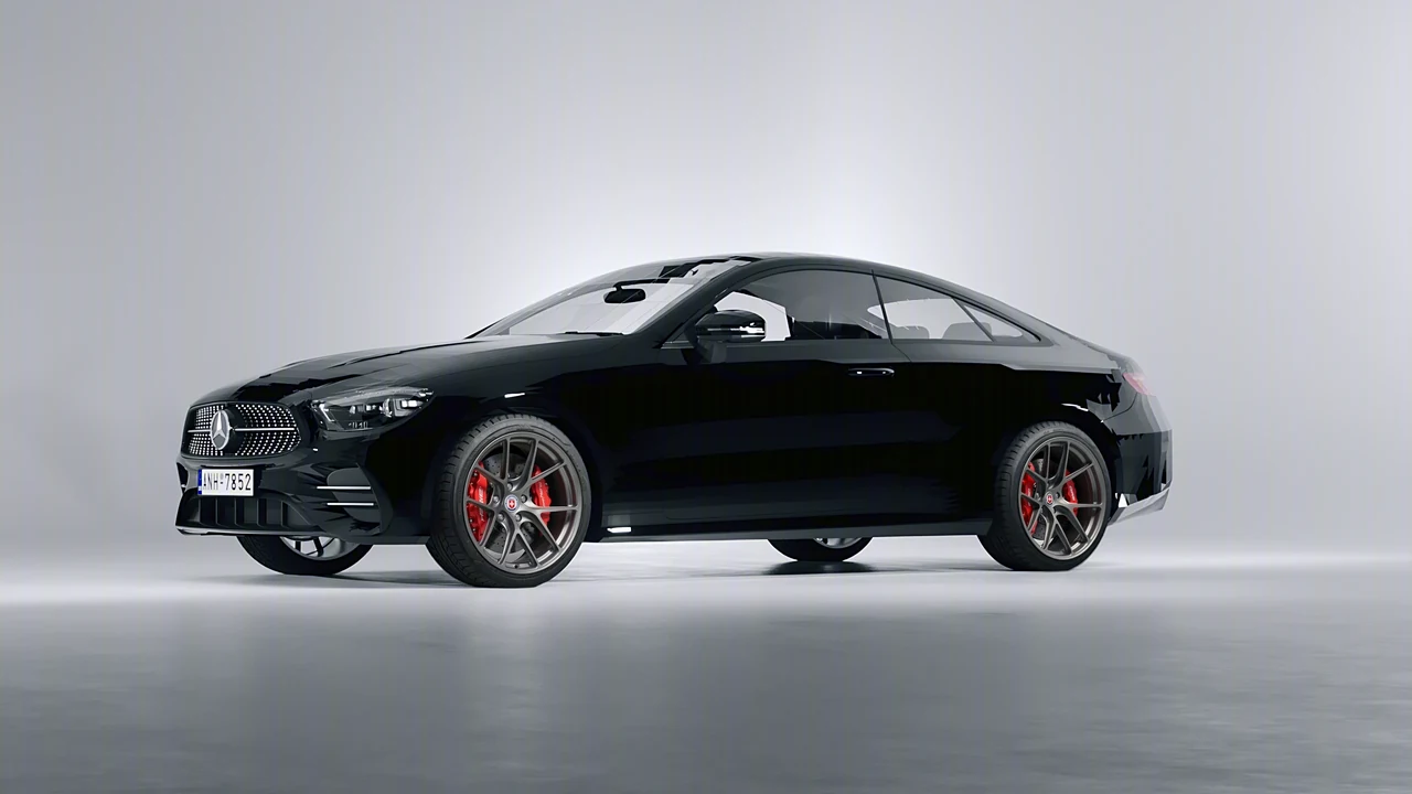 Mercedes-Benz E-Class Coupe AMG Line 2021 on HRE Performance Wheels R101-Lightweight forged wheels, front three-quarter view