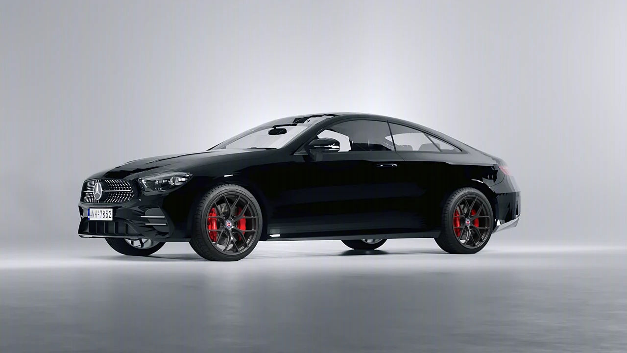Mercedes-Benz E-Class Coupe AMG Line 2021 on HRE Performance Wheels R161-Lightweight forged wheels, front three-quarter view