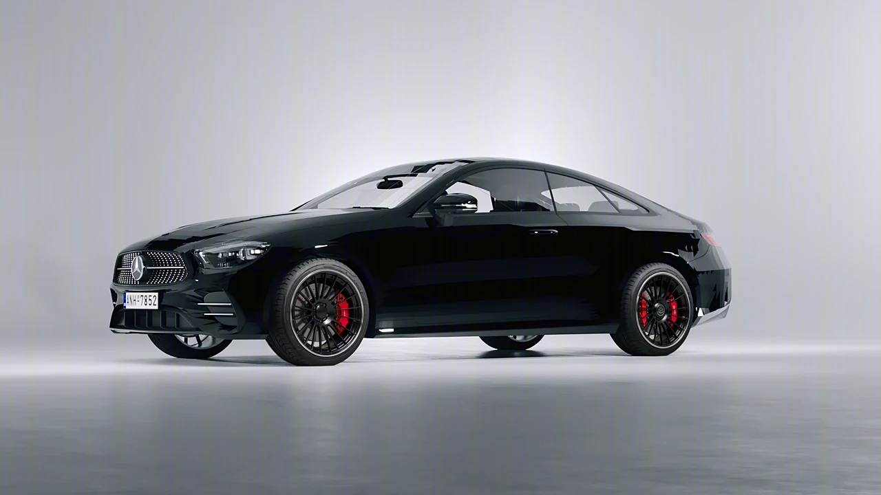 Mercedes-Benz E-Class Coupe AMG Line 2021 on RDB LA Twenty Two forged wheels, front three-quarter view