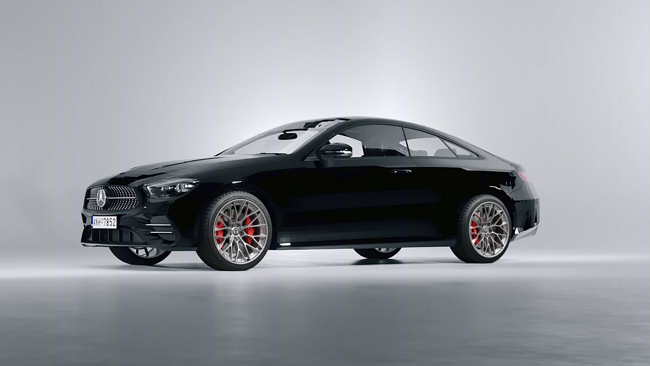 Mercedes-Benz E-Class Coupe AMG Line 2021 on HRE Performance Wheels S200 forged wheels, front three-quarter view