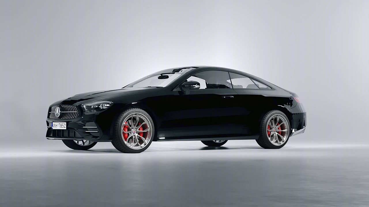Mercedes-Benz E-Class Coupe AMG Line 2021 on HRE Performance Wheels S201 forged wheels, front three-quarter view