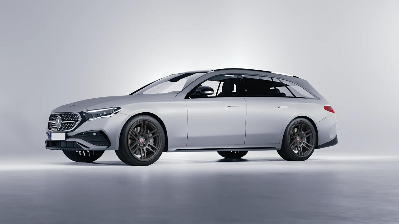 Mercedes-Benz E-Class Estate 2023 on HRE Performance Wheels 312-GT forged wheels, front three-quarter view