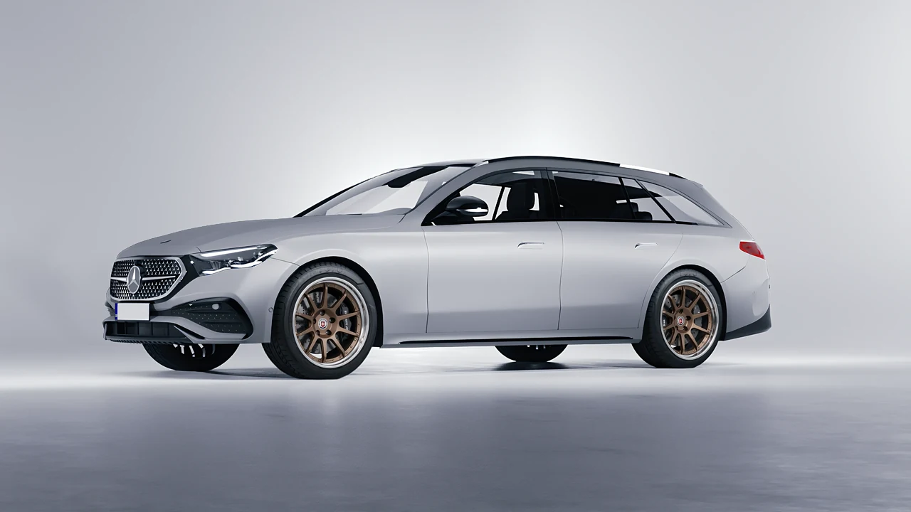 Mercedes-Benz E-Class Estate 2023 on HRE Performance Wheels C103 forged wheels, front three-quarter view