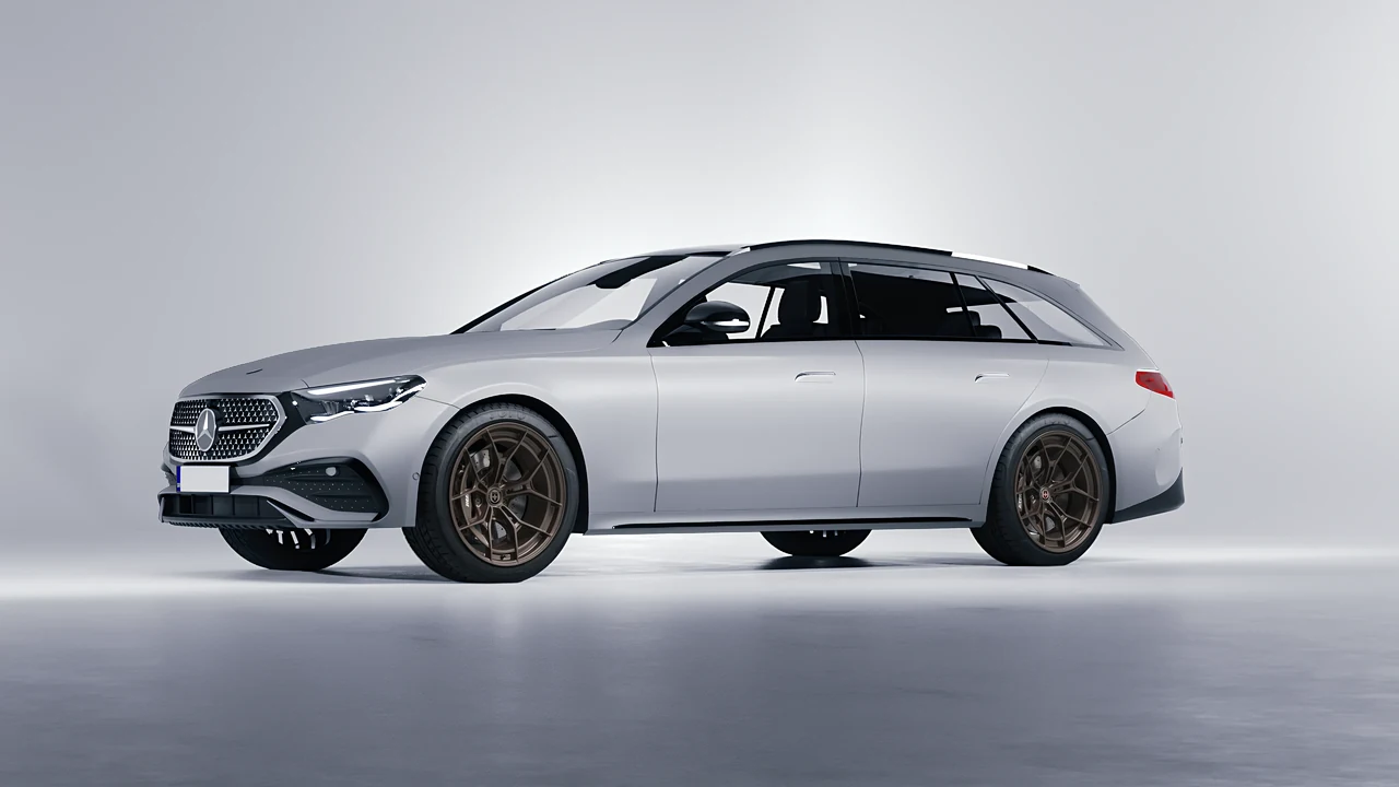 Mercedes-Benz E-Class Estate 2023 on HRE Performance Wheels P301 forged wheels, front three-quarter view