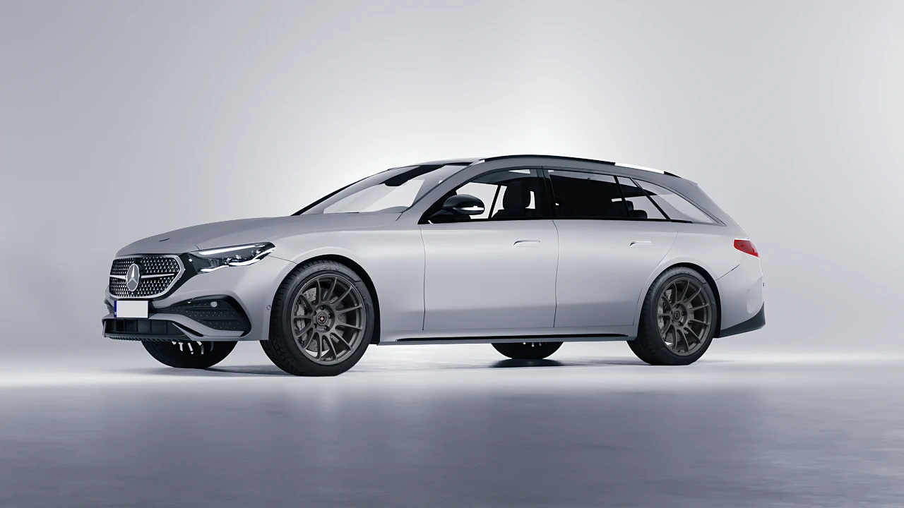 Mercedes-Benz E-Class Estate 2023 on HRE Performance Wheels RC103 forged wheels, front three-quarter view