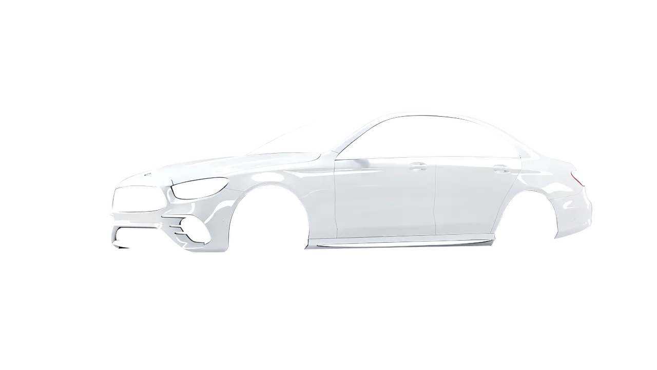 Mercedes-Benz E53 AMG 2021 wrapped in Gloss White (3M G10), front three-quarter view