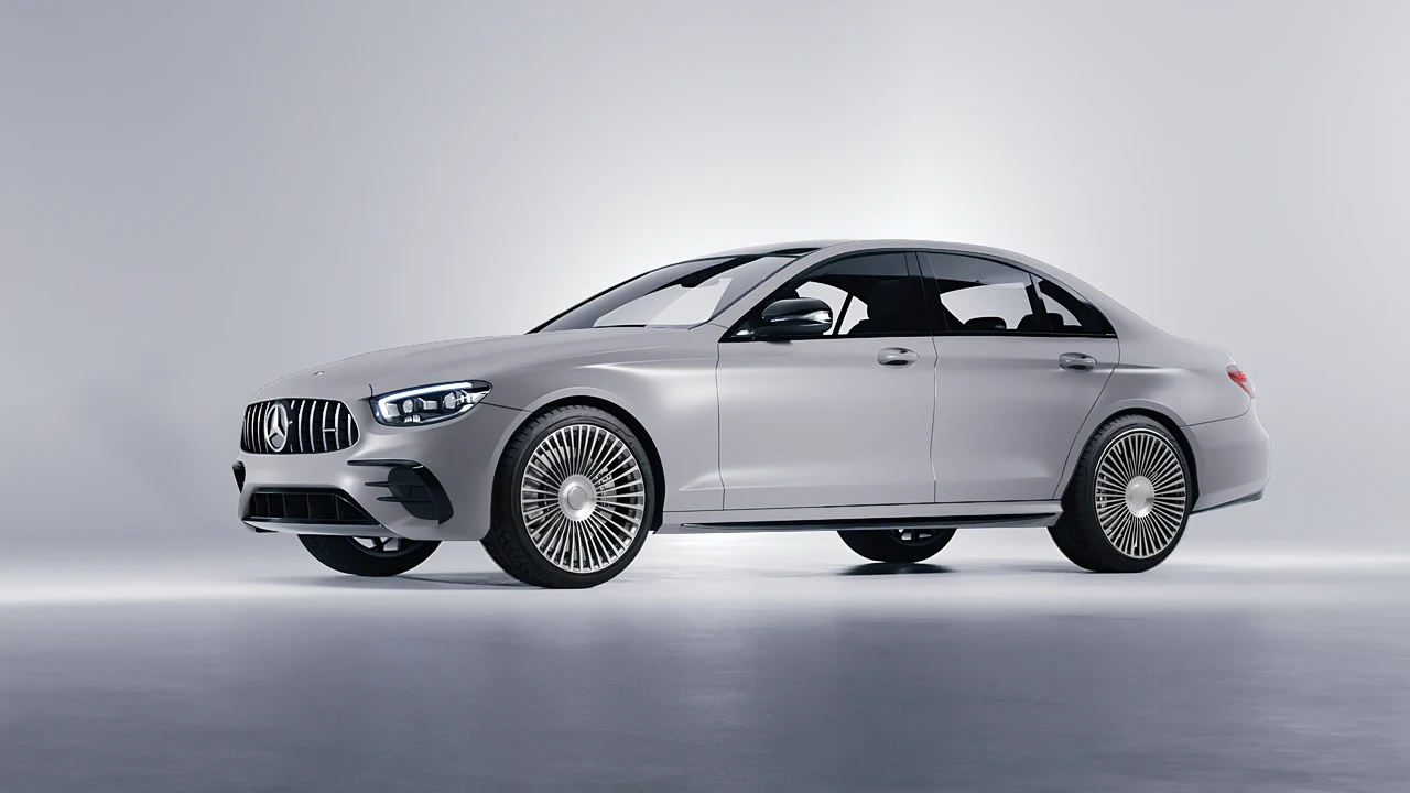 Mercedes-Benz E53 AMG 2021 on RDB LA 50 forged wheels, front three-quarter view