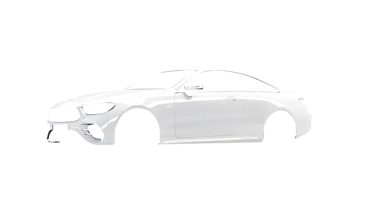 Mercedes-Benz E53 AMG Coupe 2021 wrapped in Gloss White (3M G10), front three-quarter view