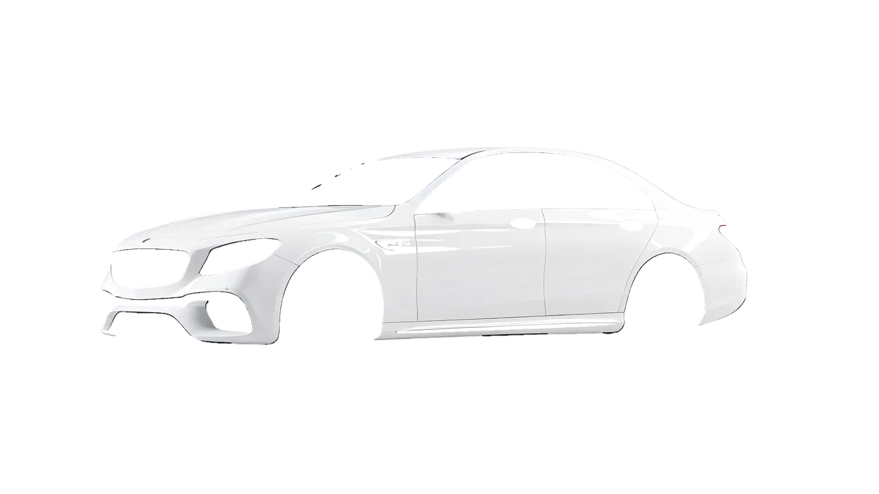 Mercedes-Benz E 63 AMG 2017 wrapped in Gloss White (3M G10), front three-quarter view