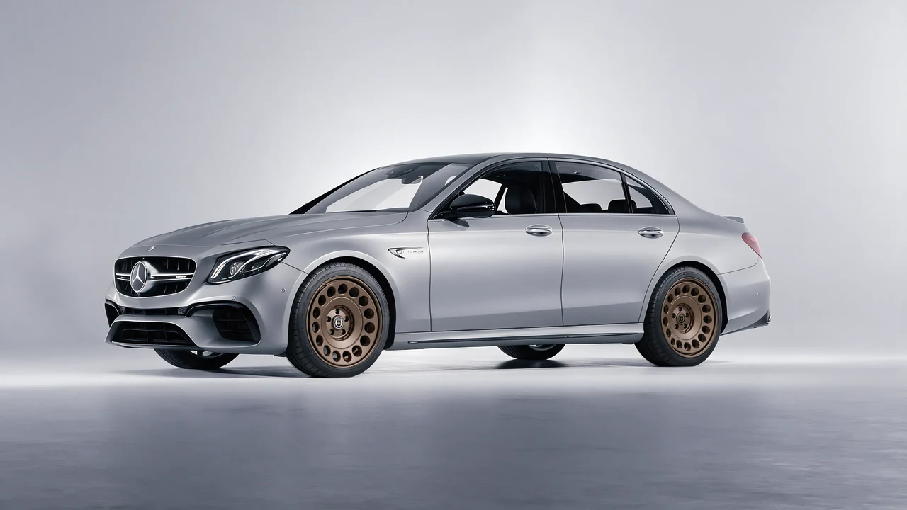 Mercedes-Benz E 63 AMG 2017 on HRE Performance Wheels 037-GTM forged wheels, front three-quarter view