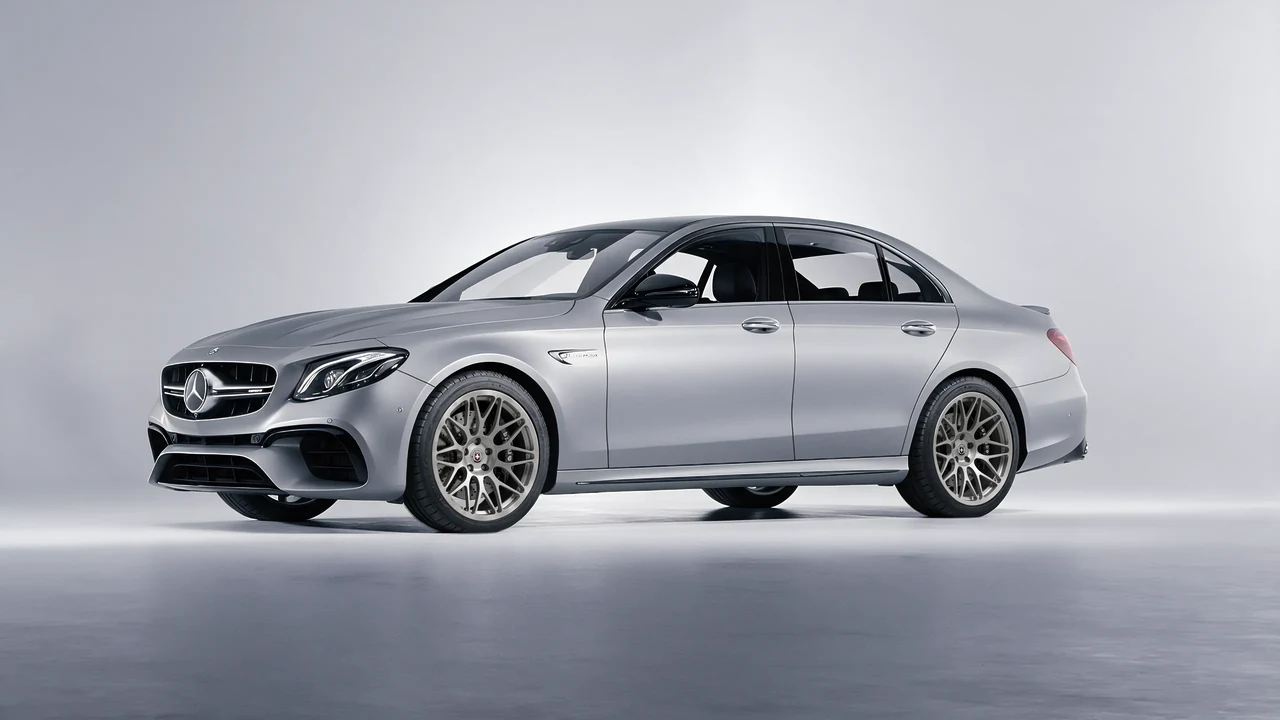 Mercedes-Benz E 63 AMG 2017 on HRE Performance Wheels 300M forged wheels, front three-quarter view