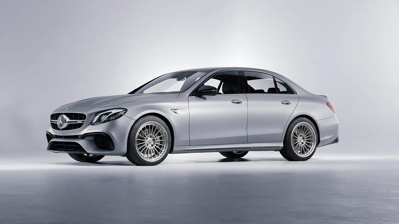 Mercedes-Benz E 63 AMG 2017 on HRE Performance Wheels 309 forged wheels, front three-quarter view
