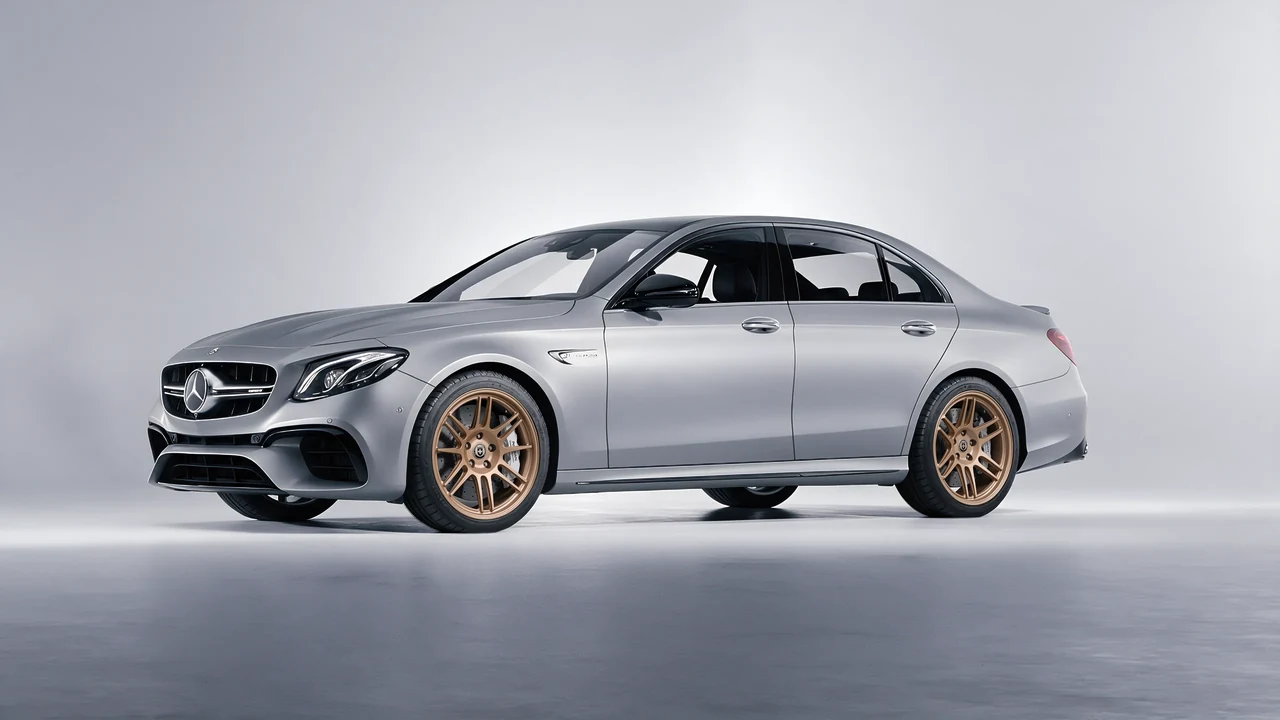 Mercedes-Benz E 63 AMG 2017 on HRE Performance Wheels 312-GTS forged wheels, front three-quarter view
