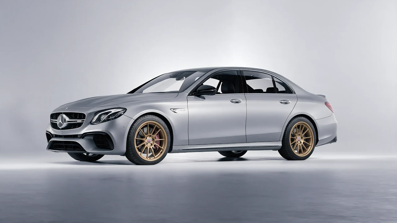 Mercedes-Benz E 63 AMG 2017 on HRE Performance Wheels 313-GTS forged wheels, front three-quarter view