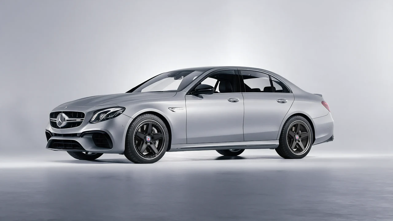 Mercedes-Benz E 63 AMG 2017 on HRE Performance Wheels 517 forged wheels, front three-quarter view