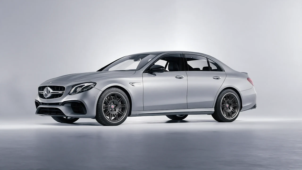 Mercedes-Benz E 63 AMG 2017 on HRE Performance Wheels 528 forged wheels, front three-quarter view