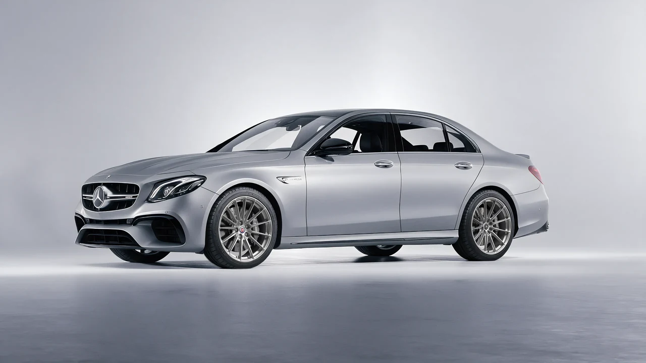 Mercedes-Benz E 63 AMG 2017 on HRE Performance Wheels P103SC forged wheels, front three-quarter view