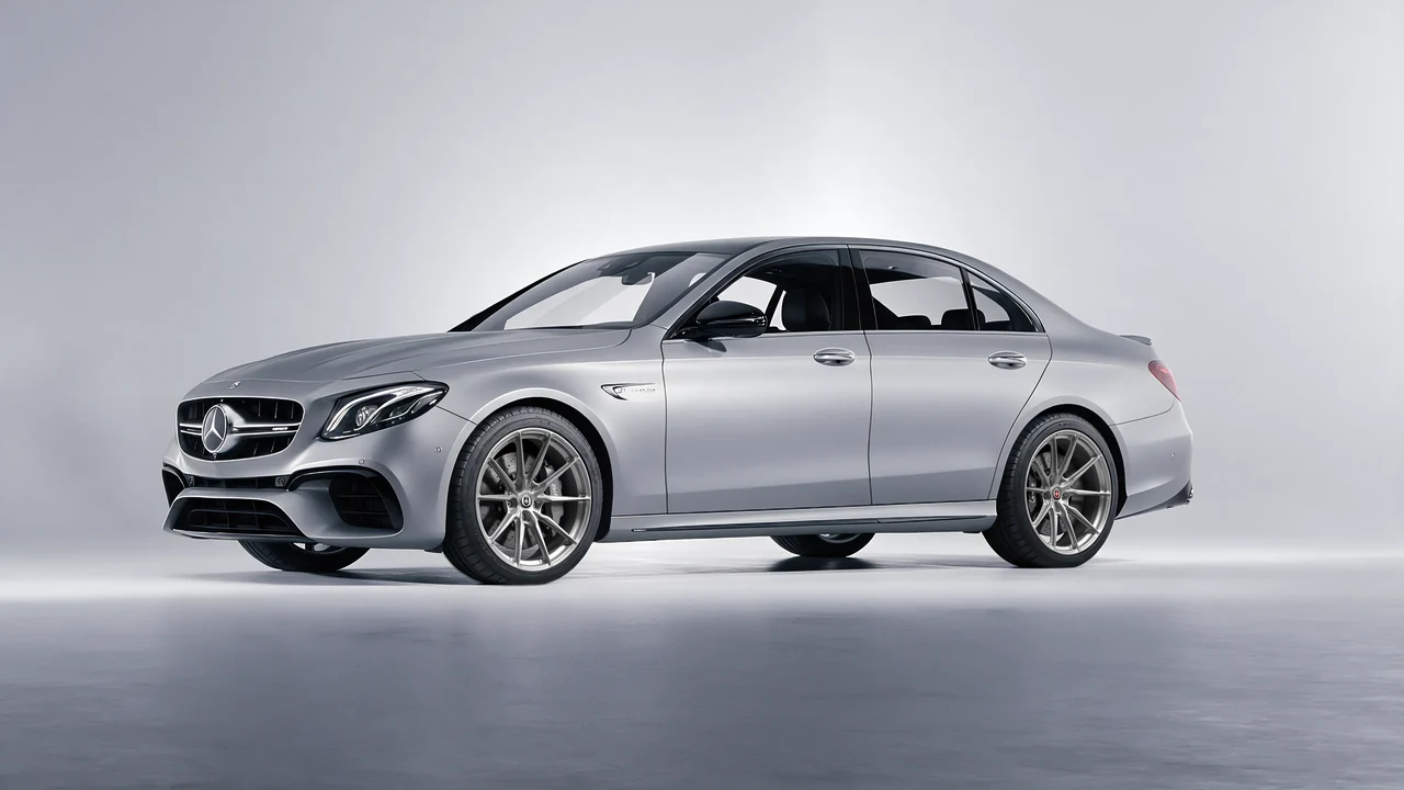 Mercedes-Benz E 63 AMG 2017 on HRE Performance Wheels P104SC forged wheels, front three-quarter view