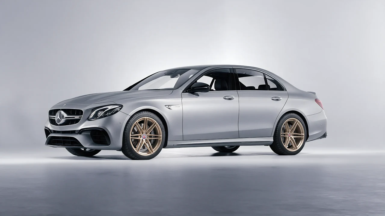 Mercedes-Benz E 63 AMG 2017 on HRE Performance Wheels P106 forged wheels, front three-quarter view