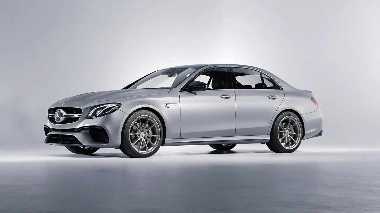 Mercedes-Benz E 63 AMG 2017 on HRE Performance Wheels P204 forged wheels, front three-quarter view