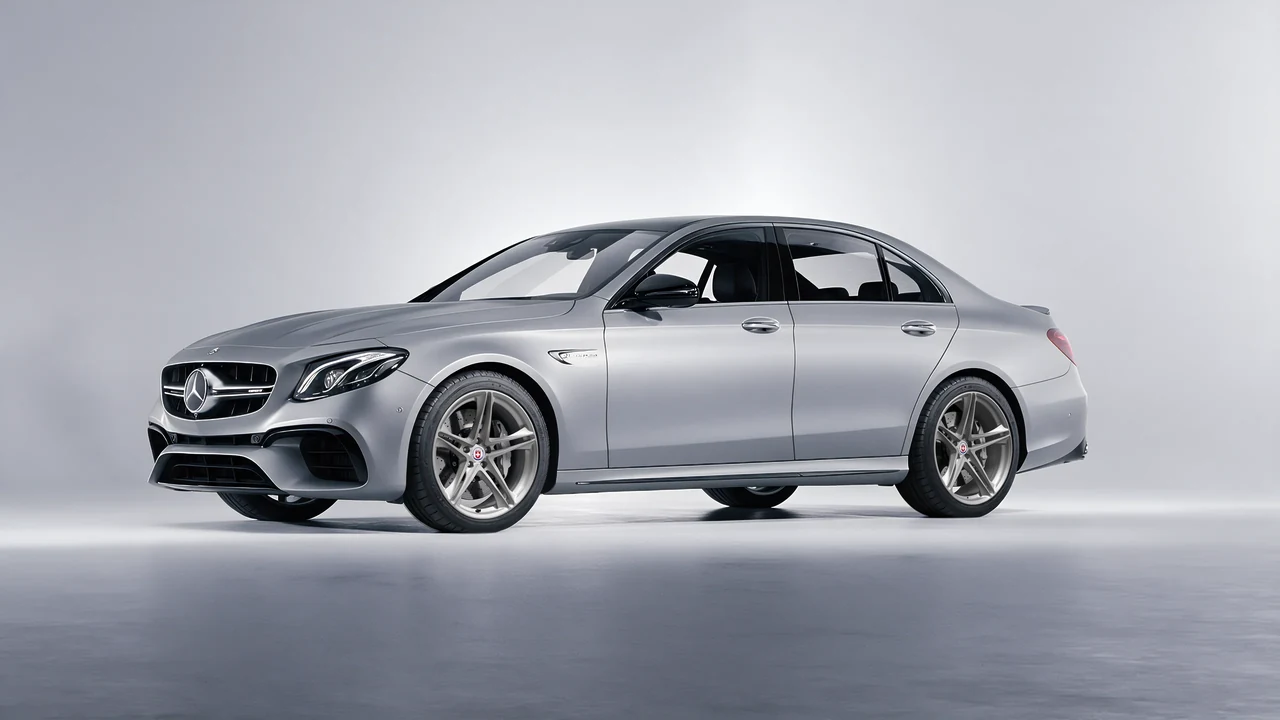 Mercedes-Benz E 63 AMG 2017 on HRE Performance Wheels P207 forged wheels, front three-quarter view