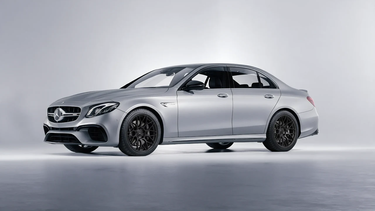 Mercedes-Benz E 63 AMG 2017 on HRE Performance Wheels RC100 forged wheels, front three-quarter view