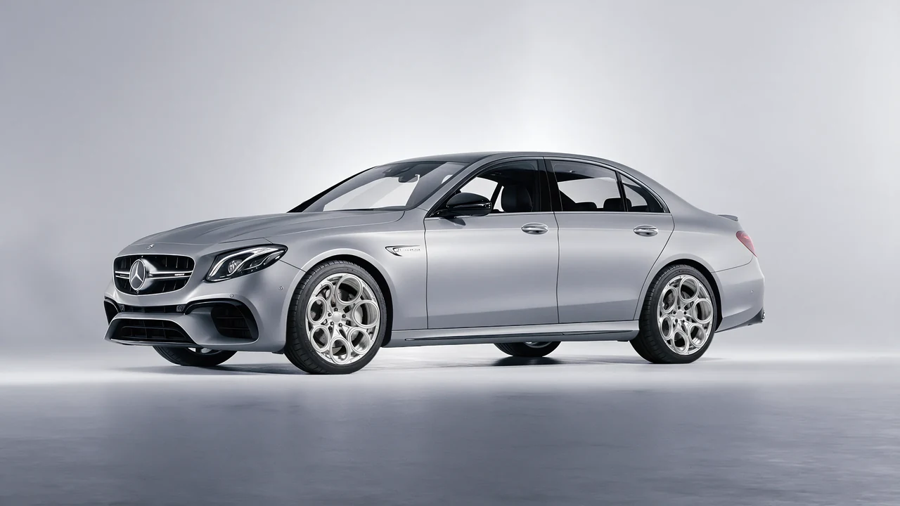 Mercedes-Benz E 63 AMG 2017 on RDB LA Revolver forged wheels, front three-quarter view
