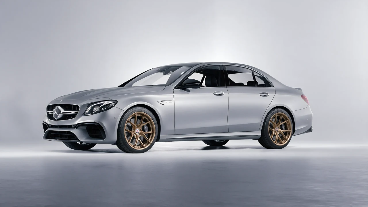 Mercedes-Benz E 63 AMG 2017 on HRE Performance Wheels S101SC forged wheels, front three-quarter view