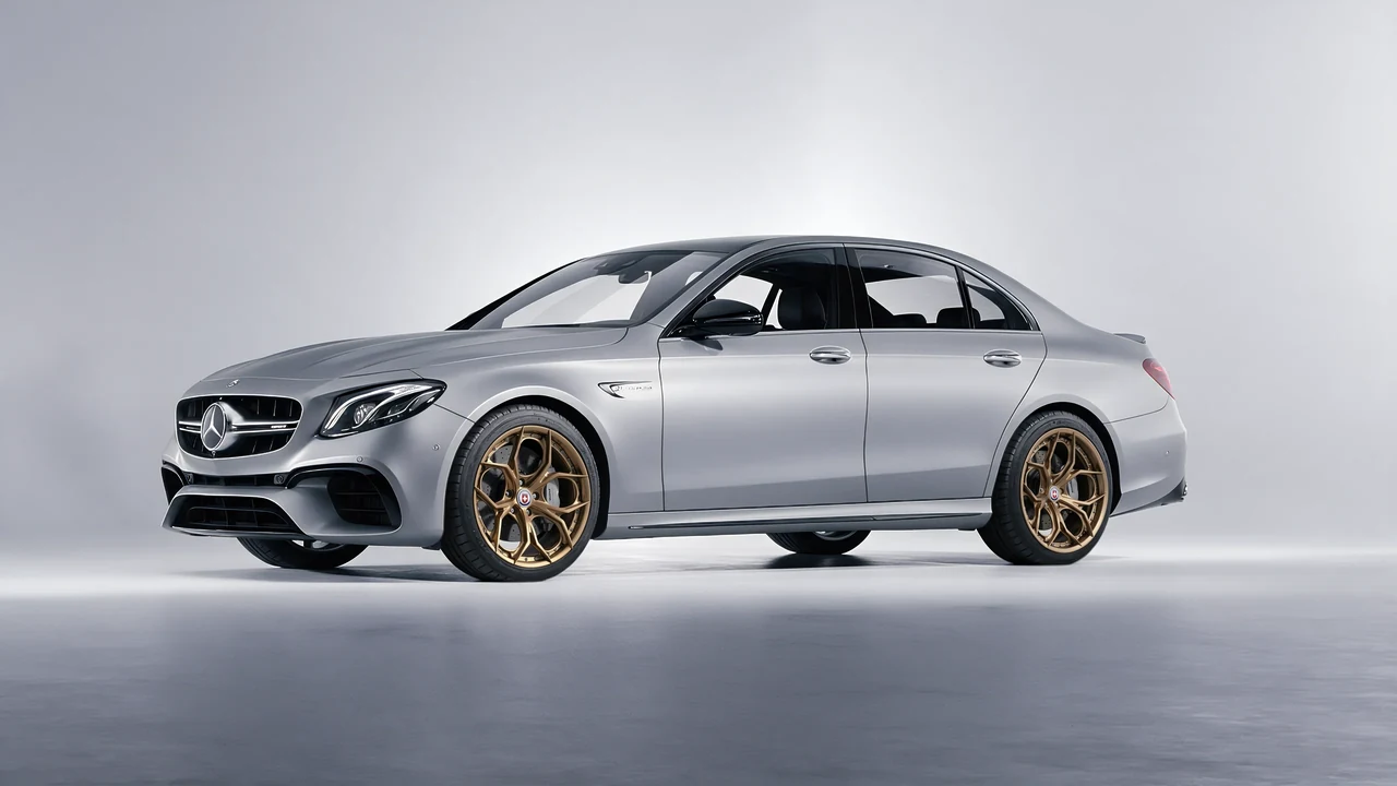 Mercedes-Benz E 63 AMG 2017 on HRE Performance Wheels S111SC forged wheels, front three-quarter view