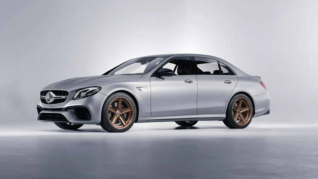 Mercedes-Benz E 63 AMG 2017 on HRE Performance Wheels Tusk forged wheels, front three-quarter view
