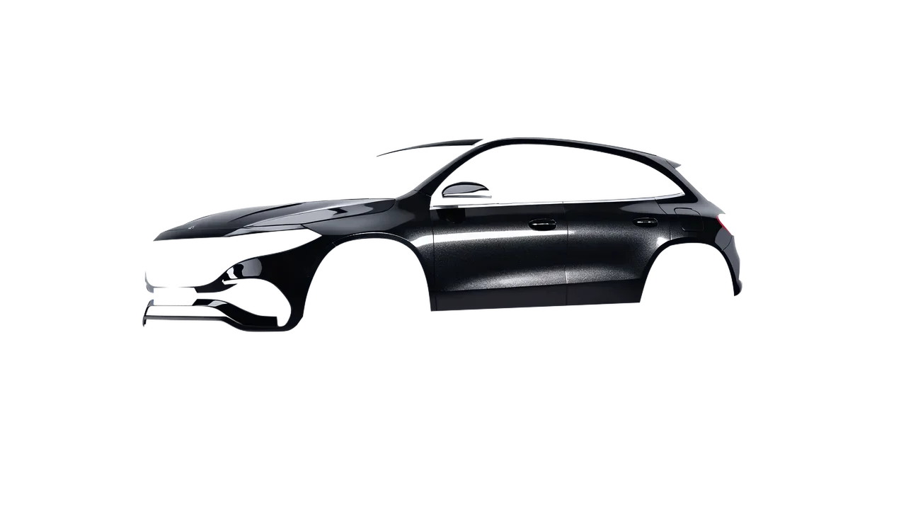 Mercedes-Benz EQA 2022 wrapped in Mystery Black (Avery Dennison SW900-184-M), front three-quarter view