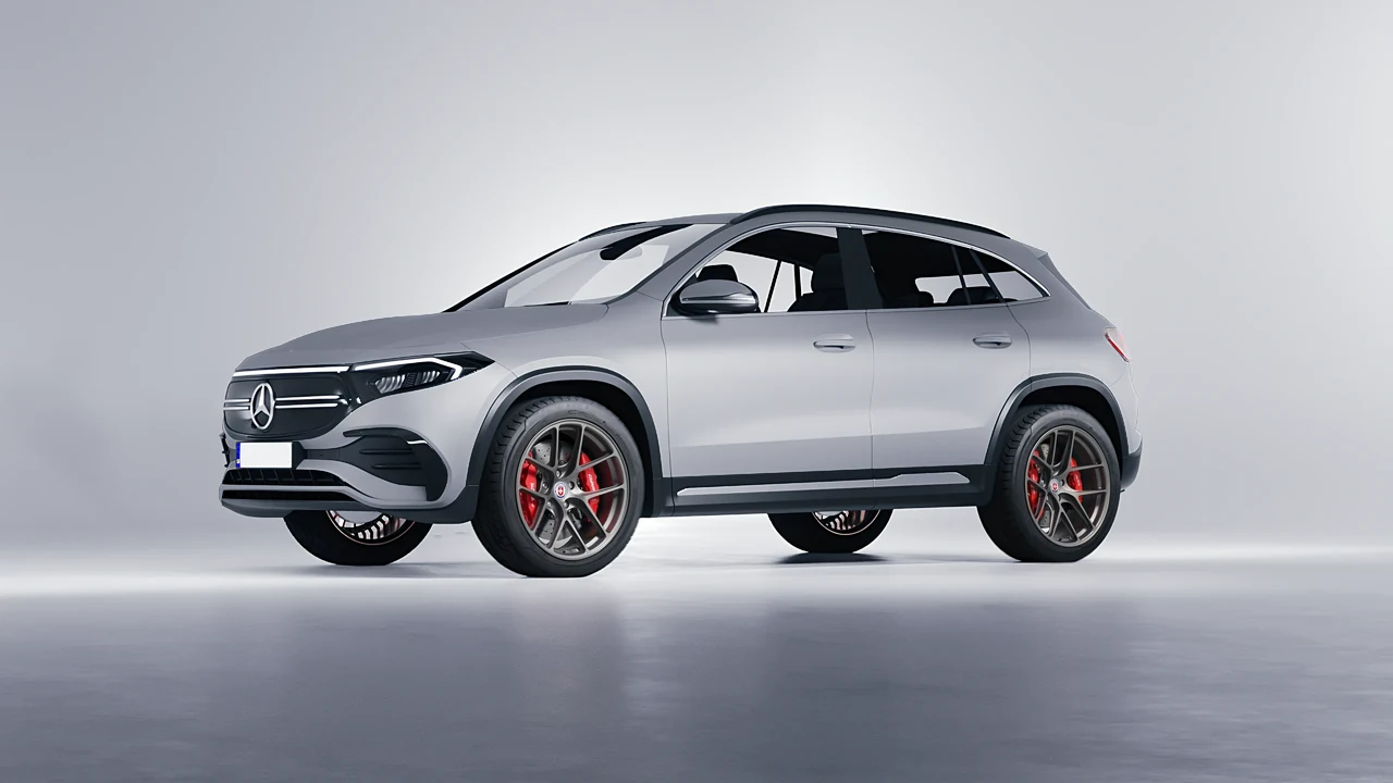 Mercedes-Benz EQA 2022 on HRE Performance Wheels R101-Lightweight forged wheels, front three-quarter view