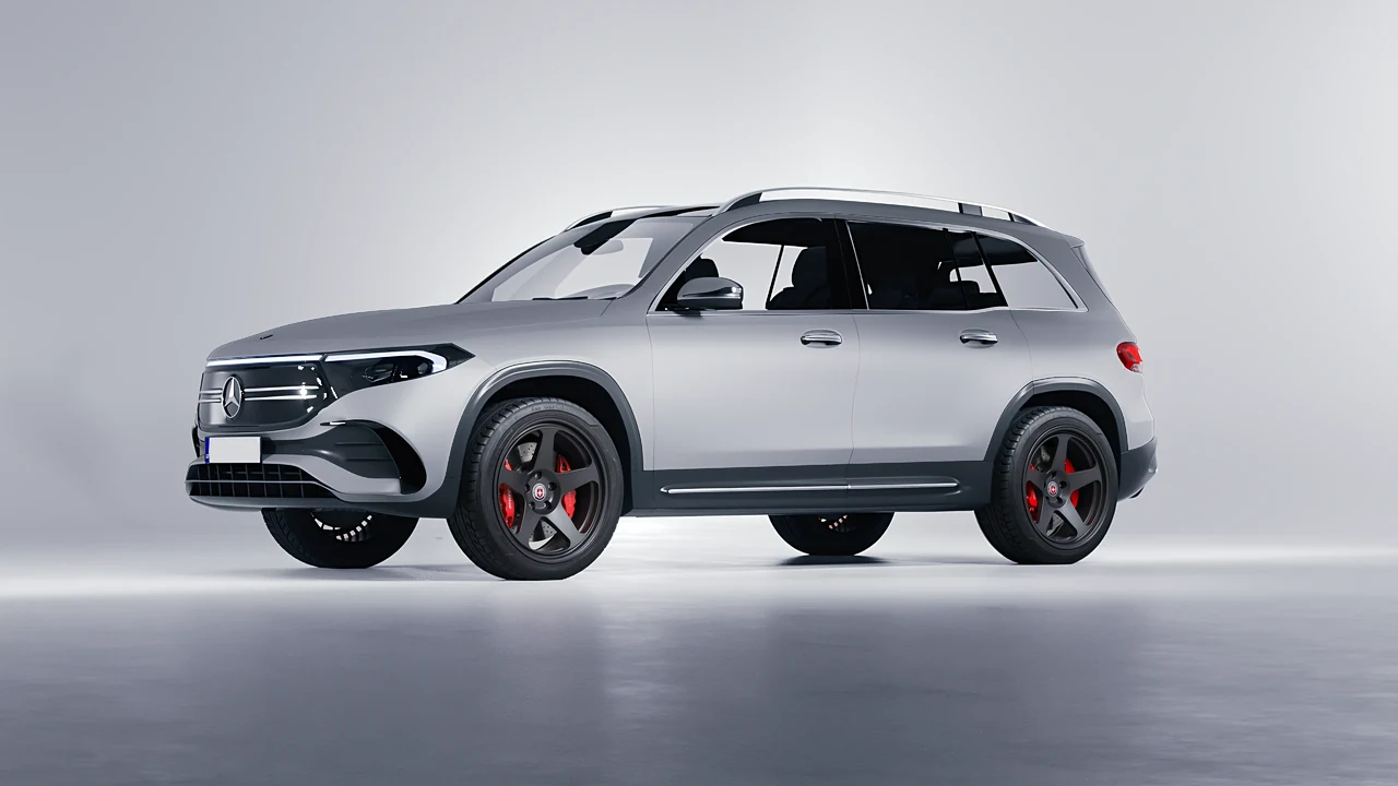 Mercedes-Benz EQB 2022 on HRE Performance Wheels 305-GT forged wheels, front three-quarter view