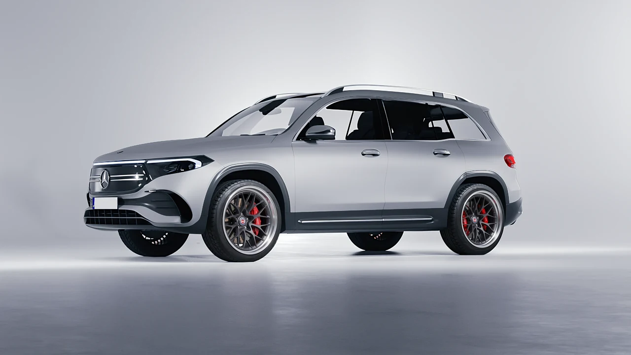 Mercedes-Benz EQB 2022 on HRE Performance Wheels 520 forged wheels, front three-quarter view